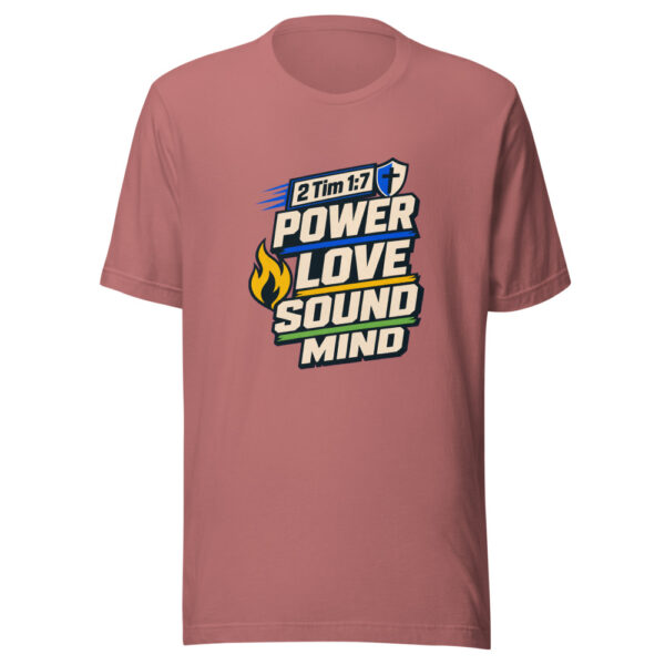 2 Tim 1:7 Power Love Sound Mind Heartbeat-20260701T011745Z Graphic Tee mockup 21