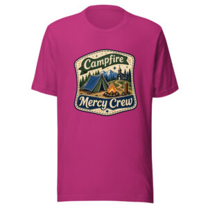 Campfire Mercy Crew Graphic Tee mockup 1 Campfire Mercy Crew Graphic Tee front view