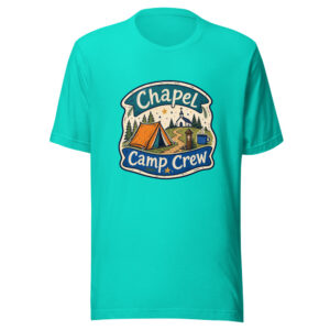 Chapel Camp Crew Graphic Tee mockup 1 Chapel Camp Crew Graphic Tee front view