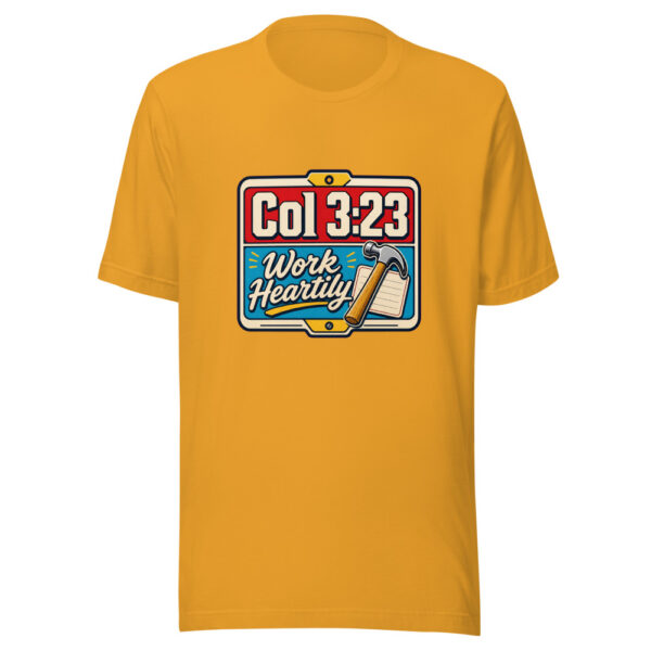 Col 3:23 Work Heartily Graphic Tee mockup 3 Col 3:23 Work Heartily Graphic Tee mockup 3