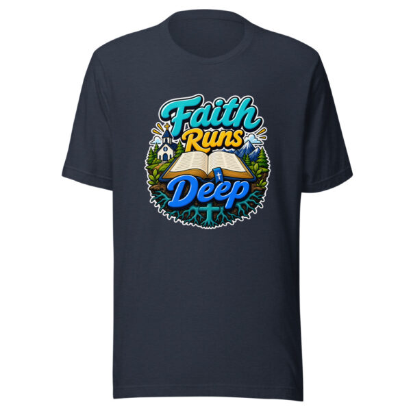 Faith Runs Deep Graphic Tee mockup 13