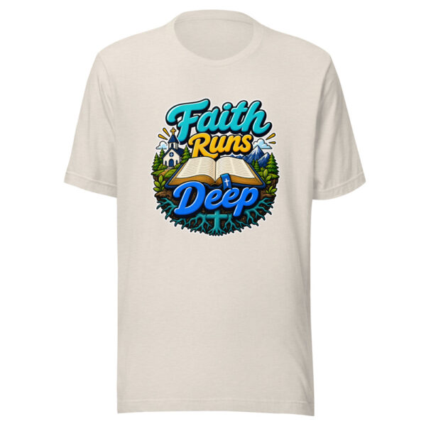 Faith Runs Deep Graphic Tee mockup 14