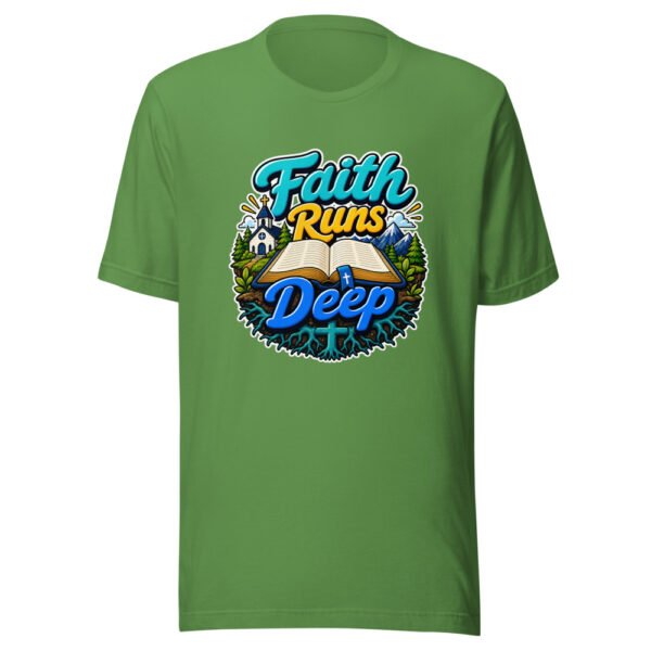 Faith Runs Deep Graphic Tee mockup 17