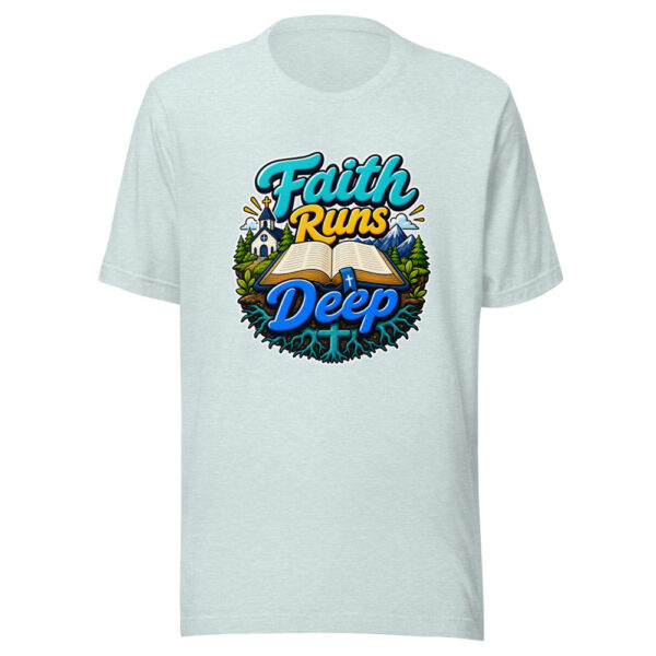 Faith Runs Deep Graphic Tee mockup 22