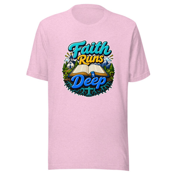 Faith Runs Deep Graphic Tee mockup 23