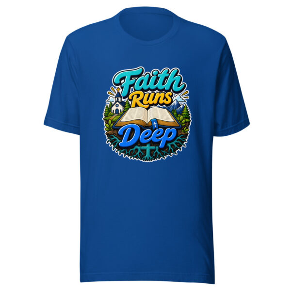 Faith Runs Deep Graphic Tee mockup 3