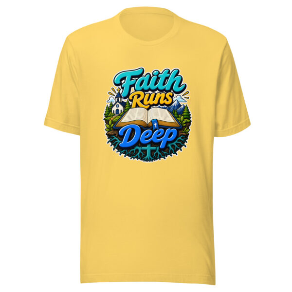 Faith Runs Deep Graphic Tee mockup 6