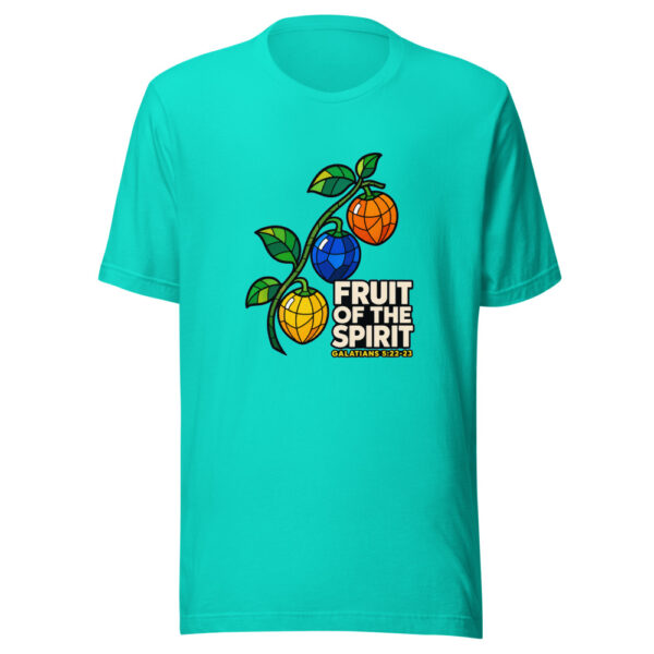 Fruit Of The Spirit — Galatians 5:22-23 Fruit-of-the-spirit-stained-glass Graphic Tee front view