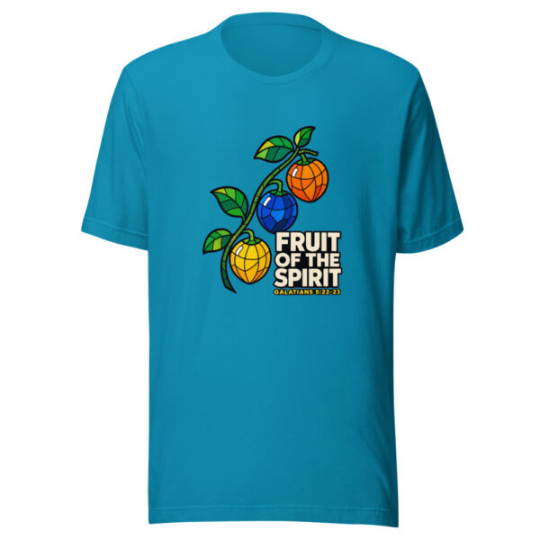 Fruit Of The Spirit — Galatians 5:22-23 Fruit-of-the-spirit-stained-glass Graphic Tee mockup 2