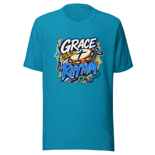 Grace Sets The Rhythm Graphic Tee mockup 2