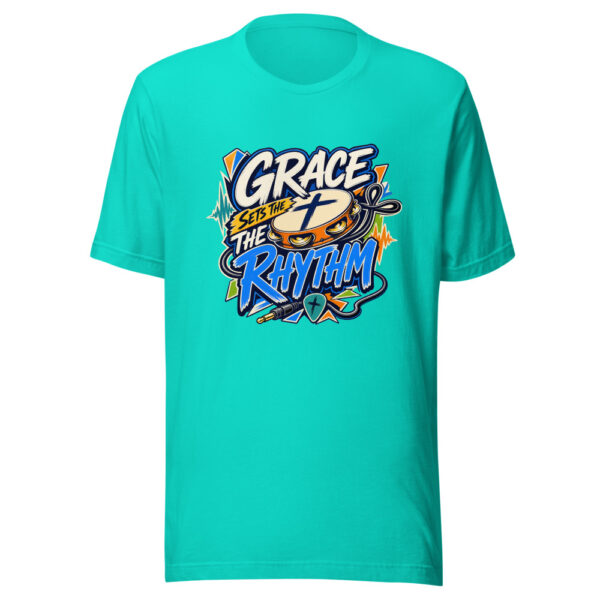 Grace Sets The Rhythm Graphic Tee mockup 3