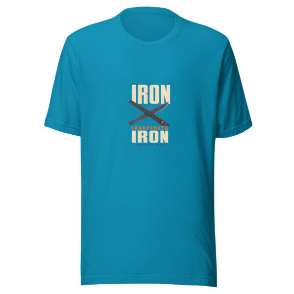 Iron Sharpeneth Iron — Proverbs 27:17 Iron-sharpeneth-iron Graphic Tee mockup 2