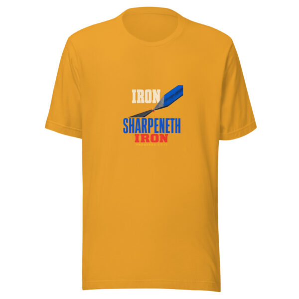 Iron Sharpeneth Iron Proverbs 27:17 Iron-sharpeneth-iron Graphic Tee mockup 2
