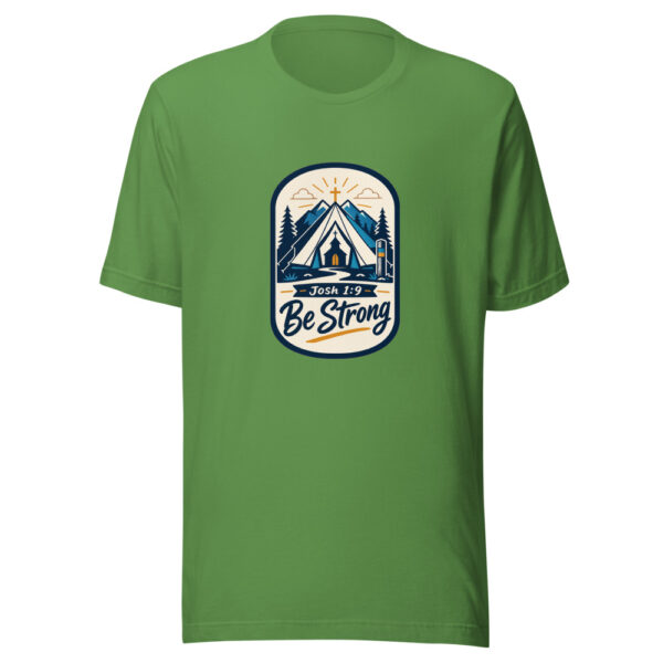 Josh 1:9 Be Strong Graphic Tee mockup 16