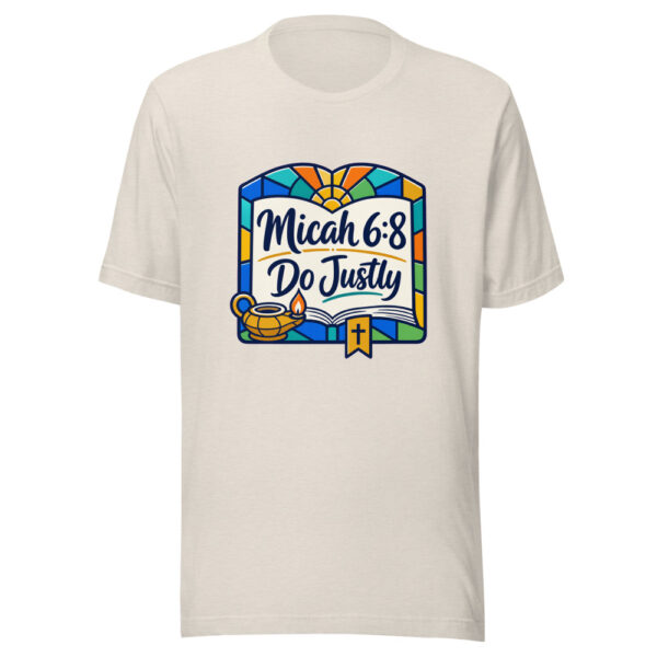 Micah 6:8 - Do Justly Graphic Tee mockup 14