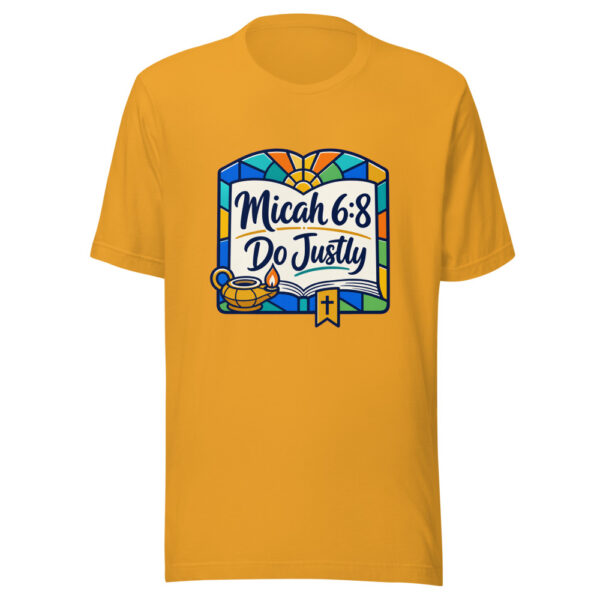 Micah 6:8 - Do Justly Graphic Tee mockup 4