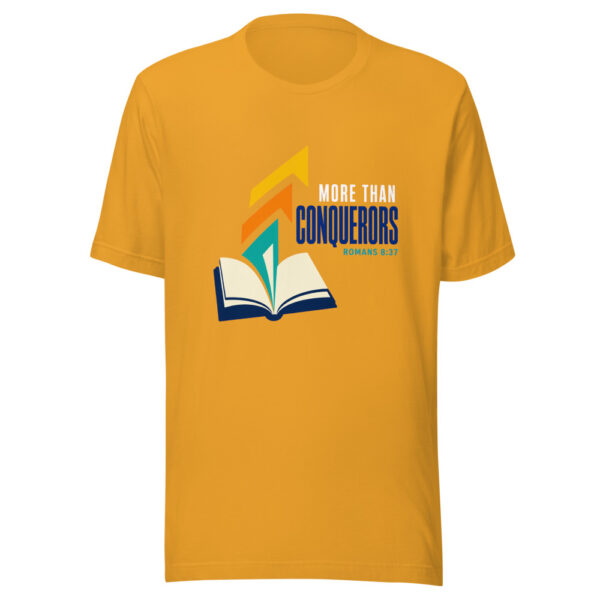 More Than Conquerors - Romans 8:37 Graphic Tee mockup 3