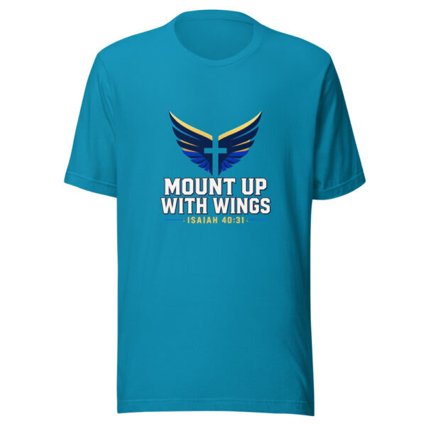 Mount Up With Wings Graphic Tee mockup 2