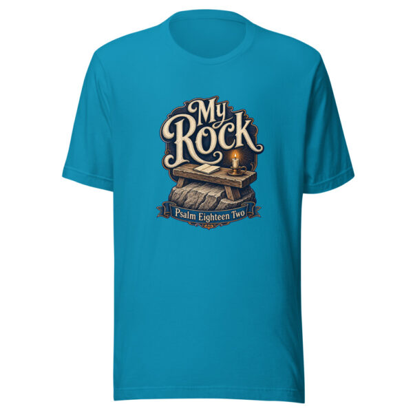 My Rock - Psalm Eighteen Two Graphic Tee mockup 2