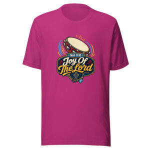 Neh 8:10 - Joy Of The Lord Graphic Tee mockup 1 Neh 8:10 - Joy Of The Lord Graphic Tee front view