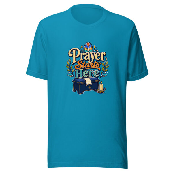 Prayer Starts Here Graphic Tee mockup 2 Prayer Starts Here Graphic Tee mockup 2