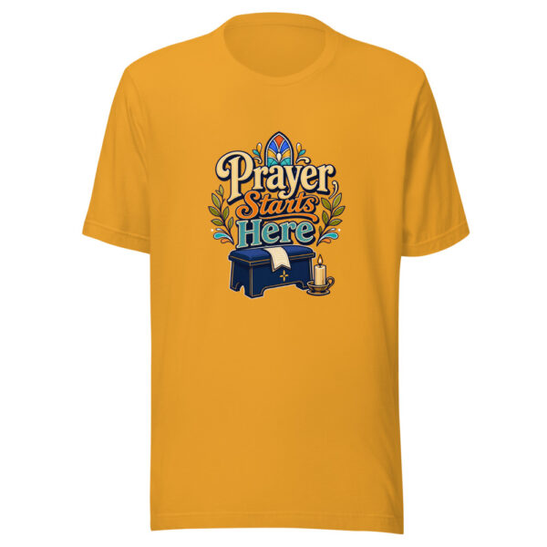 Prayer Starts Here Graphic Tee mockup 3 Prayer Starts Here Graphic Tee mockup 3
