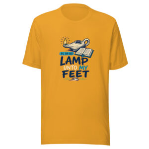 Ps 119:105 Lamp Unto My Feet Graphic Tee mockup 1 Ps 119:105 Lamp Unto My Feet Graphic Tee front view