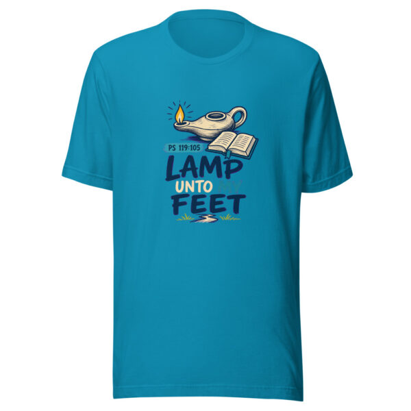Ps 119:105 Lamp Unto My Feet Graphic Tee mockup 2