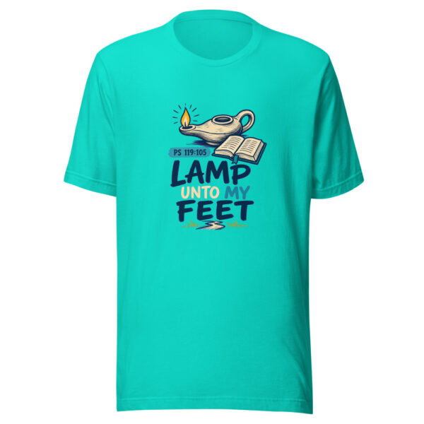 Ps 119:105 Lamp Unto My Feet Graphic Tee mockup 3
