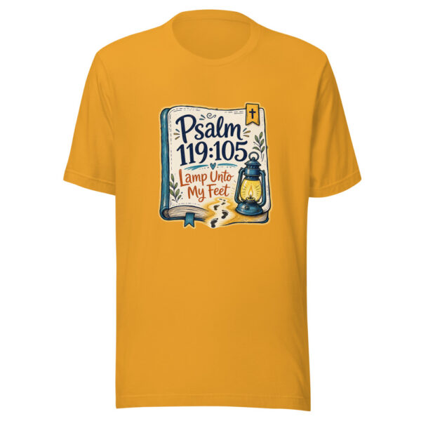Psalm 119:105 - Lamp Unto My Feet Graphic Tee mockup 2