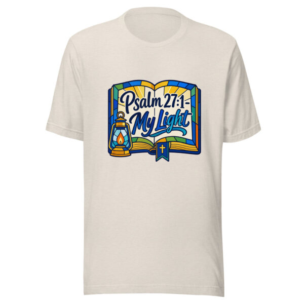 Psalm 27:1 - My Light Graphic Tee mockup 14 Psalm 27:1 - My Light Graphic Tee mockup 14
