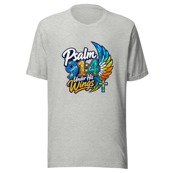 Psalm 91:4 Under His Wings Graphic Tee mockup 11