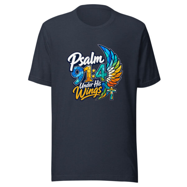 Psalm 91:4 Under His Wings Graphic Tee mockup 13