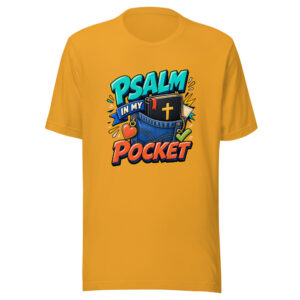 Psalm In My Pocket Graphic Tee mockup 1 Psalm In My Pocket Graphic Tee front view