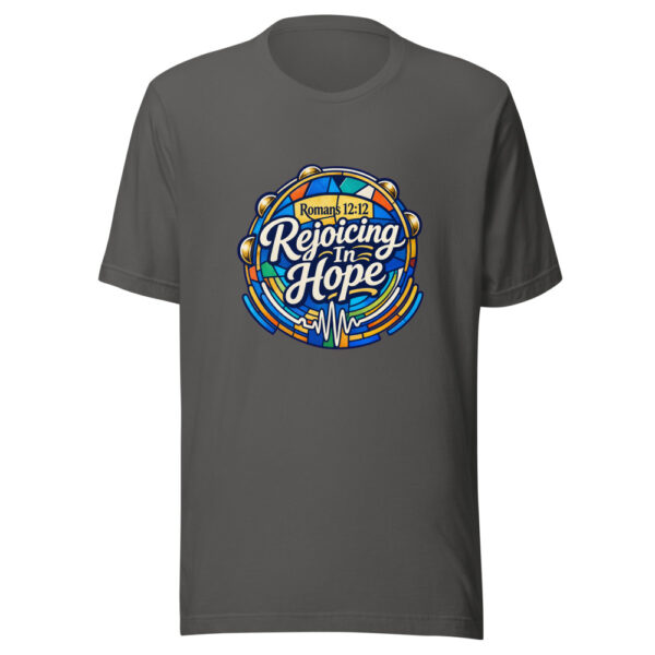 Romans 12:12 Rejoicing In Hope Graphic Tee mockup 10 Romans 12:12 Rejoicing In Hope Graphic Tee mockup 10