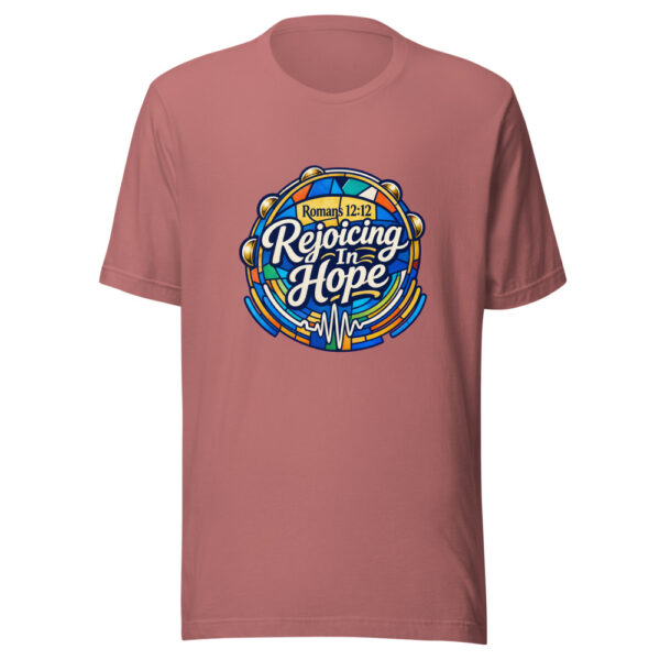 Romans 12:12 Rejoicing In Hope Graphic Tee mockup 21 Romans 12:12 Rejoicing In Hope Graphic Tee mockup 21