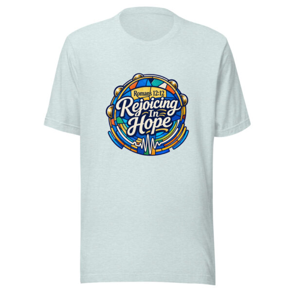 Romans 12:12 Rejoicing In Hope Graphic Tee mockup 22 Romans 12:12 Rejoicing In Hope Graphic Tee mockup 22