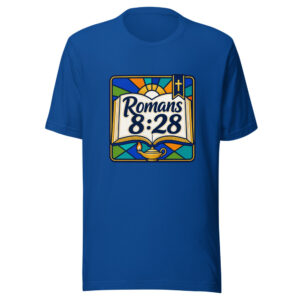 Romans 8:28 Graphic Tee front view