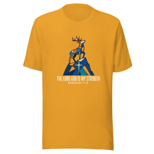 The LORD God Is My Strength — Habakkuk 3:19 Habakkuk-3-19-strength Graphic Tee front view