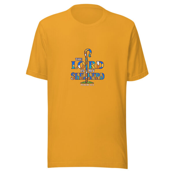 THE LORD IS MY SHEPHERD — PSALM 23:1 Scripture-shepherd Graphic Tee mockup 3