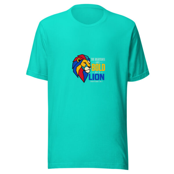 The Righteous Are Bold As A Lion - Proverbs 28:1 Bold-as-a-lion Graphic Tee mockup 3 The Righteous Are Bold As A Lion - Proverbs 28:1 Bold-as-a-lion Graphic Tee mockup 3
