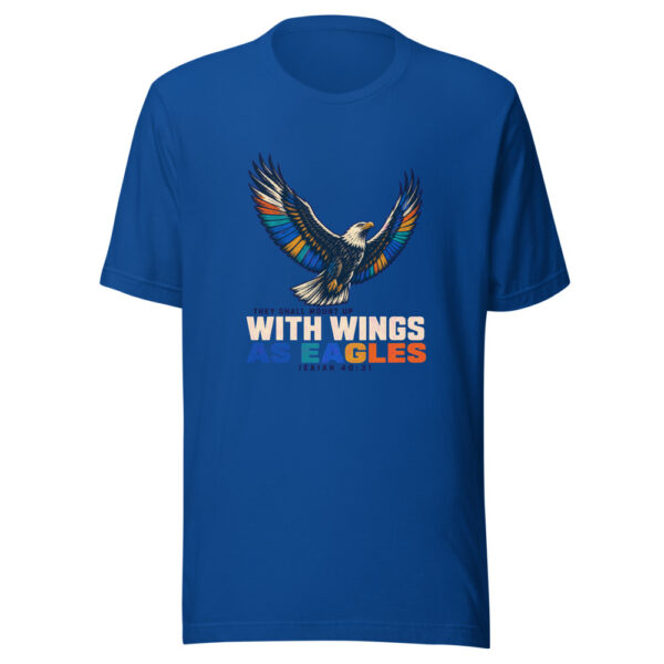 They Shall Mount Up With Wings As Eagles - Isaiah 40:31 Scripture-renewed-strength Graphic Tee mockup 3
