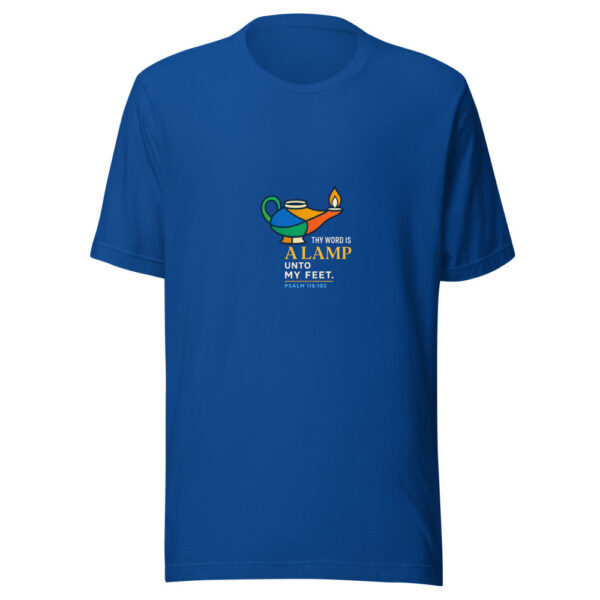 Thy Word Is A Lamp Unto My Feet. Psalm 119:105 Lamp-unto-my-feet Graphic Tee mockup 3
