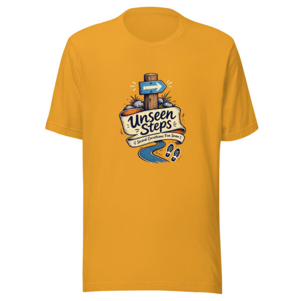Unseen Steps - Second Corinthians Five Seven Graphic Tee mockup 3