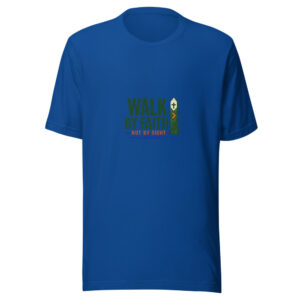 Walk By Faith, Not By Sight — 2 Corinthians 5:7 Walk-by-faith-trail-marker Graphic Tee front view