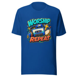 Worship On Repeat Graphic Tee mockup 1 Worship On Repeat Graphic Tee front view