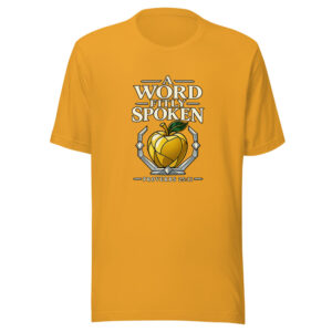 A Word Fitly Spoken — Proverbs 25:11 A-word-fitly-spoken Graphic Tee mockup 1 A Word Fitly Spoken — Proverbs 25:11 A-word-fitly-spoken Graphic Tee front view