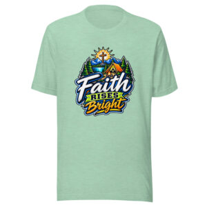 Faith Rises Bright Graphic Tee mockup 1 Faith Rises Bright Graphic Tee front view