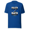 Falleth Seven Times. Riseth Up Again. — Proverbs 24:16 Riseth-up-again Graphic Tee mockup 1 Falleth Seven Times. Riseth Up Again. — Proverbs 24:16 Riseth-up-again Graphic Tee front view