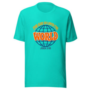 For God So Loved The World — John 3:16 Graphic Tee mockup 1 For God So Loved The World — John 3:16 Graphic Tee front view